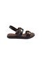 London Vaketa Gold Stone Double Strap Sandals