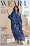 Women's Blue Floral Marbled Satin Ankle-Length Kaftan - 5