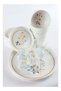 27 Piece Porcelain Dinnerware Set, 1x27cm Dinner Plate, 6x20cm Salad Plates, 6x15cm Saucer Plates, 2x26cm Oval Plates, 2x20cm Oval Plates, 4x Bowls, 6xGlass Cups | Dishwasher and Microwave S - 4