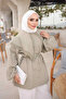 Light Khaki Collared Lace-Up Waist Tie Shirt