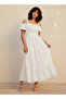 LACE TRIM MAXI DRESS