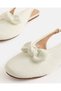 Girls Ivory Textured Mules - 3
