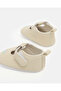 Baby Beige Embroidered Pram Shoes - 4