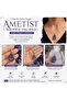 Ametist Taşlı Raw Natural Stone Necklace Images Represent the Product