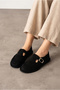 Narlis Women's Suede Buckle Closed-Front Ballerinas for Daily Use