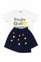 Flower Embroidered Denim Shorts-T-Shirt - 3