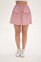 Women's High Waist Pocket Mini Cargo Skirt Pink - 3