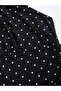Black Dress with Polka Dots Halter Neck Gathered Stylish - 3