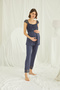 Lacy Front Buttoned Maternity Pajama Set