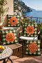 Checkered Flowers Patterned 4-Piece Throw Pillow Cover Set - 2