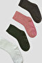 Girl's Towel Textured Premium Cotton Patterned Booties Socks Set - 2