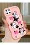 Realme C25Y Compatible Case Camera Protector Pink Silicone Couple Phone Case Character Pattern