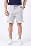 Men's Silver Striped Adjustable Waist Slit Shorts - 2