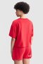 Ecko Red Audrey Loose Fit Crew Neck Printed 100% Cotton Women's Red Tshirt - 4