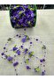 Purple Pearl Rose Ribbon – Decorative Satin Rose Pearl String, Wedding and Marriage Decoration Accessory 20 Mt