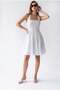 2188 Women's Brode Lined Halter Neck Mini Dress White