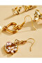 Girls Gold And Pink Earrings Set 6 Pairs - 3