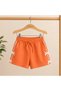 Girl's Bow Detailed Striped Elastic Waist Shorts - 2