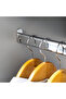 Oval Closet Rod, White Chrome, 95 cm with Mounting Brackets and Screws - 6