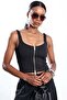 Black Zippered Bustier 17778 - 2