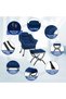 Ergonomic and Comfortable Lounge Chair with Folding Ottoman - Armrests and Side Pocket - Upholstered in Washable Velvet - Perfect for Living Room, Bedroom or Small Apartment - For - 6
