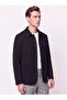 Comfort Fit Knitted Textured Pocket Buttoned Black Seasonal Shirt Jacket C 732 - 3