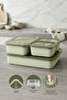 4-Piece Stainless Steel Vacuum Storage Container, Oven and Cake Container (300Mlx2, 800Mlx1, 1, 9Ltx1)