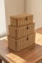 Favorite 2265 3-Size Covered Basket with Lid, Lockable Rectangular Form Multi-Purpose Organizer Basket