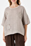 Mink Italian 100% Linen Stone Oversize Linen Blouse Size 38 - 42 - 4