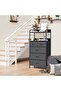 5-Drawer Fabric Dresser, Tall Storage Organizer - 5