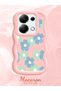 Redmi Note 13 Pro 4g Compatible Case Camera Protector Pink Silicone Couple Phone Case Floral Pattern - 2
