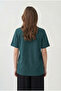 Green-Crew Neck Cotton T-Shirt - 2