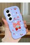 Tecno Camon 40 Pro 5g Compatible Case Camera Protector Blue Silicone Couple Phone Case Strawberry Pattern