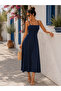 Elegant Touch - Women's Thin Strap Crepe Dress with Back Tie Detail - 4