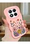 Redmi Note 14 Pro 4g Compatible Case Camera Protector Pink Silicone Couple Phone Case Floral Pattern
