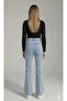 Snow Wash Women's Wide Leg Jeans - 2