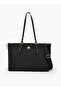 Solid Tote Bag with Zip Closure