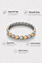 Men's Steel Bracelet - Segmented Gun Men's Magnetic Elastic Men's Bracelet - 4