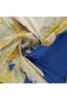 Milano Women's Linea Fiora Pattern Tivil Silk Scarf Blue 90X90 - 2