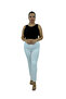 Plus Size Elastic Waist Lycra Tubular Leg Slim Viscose Women's Tights
