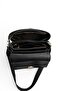 Black - Black Plain Women's Crossbody Bag Sp1287 - 7
