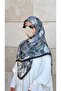 وشاح قطني بنمط غونكا - أنثراسايت - 7