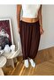 Women's Bitter Brown Tie-Dye Detailed Buzy Oversize Shalwar Trousers Frv0214 - 3