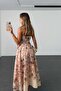 Salmon Patterned Maxi Dress 05225 - 3
