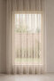 Mira Series Mesh Tulle Curtain Without Pleats - Ecru