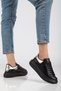 Spectra-01 Daily Lace-Up Orthopedic Women's Sneaker Black Gold - 3