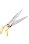 Heavy Duty Tailor Scissors, 9.5 Inch Stainless Steel Scissors, Household Cutting Cloth, Fabric Cutting Scissors (Gold) - 3