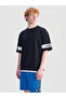 Easton Oversize Crew Neck Printed 100% Cotton Men's Black T-Shirt - 2