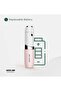 Facial Hair Remover 1000 RPM with Stainless Steel & Protective Cover / Skin Friendly / LED Indicator / Ergonomic Design / Replaceable Battery / ABS Material - Pink - 6