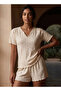 Intimates Pyjama Set V-neck T-shirt & Shorts Pointelle - 3